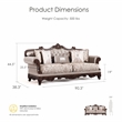 Furniture of America Adelaide Brown Tufted Fabric Sofa in Dark Cherry