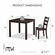 Furniture of America Haarven Wood 5-Piece Dining Table Set in Espresso