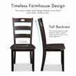 Furniture of America Haarven Wood 5-Piece Dining Table Set in Espresso