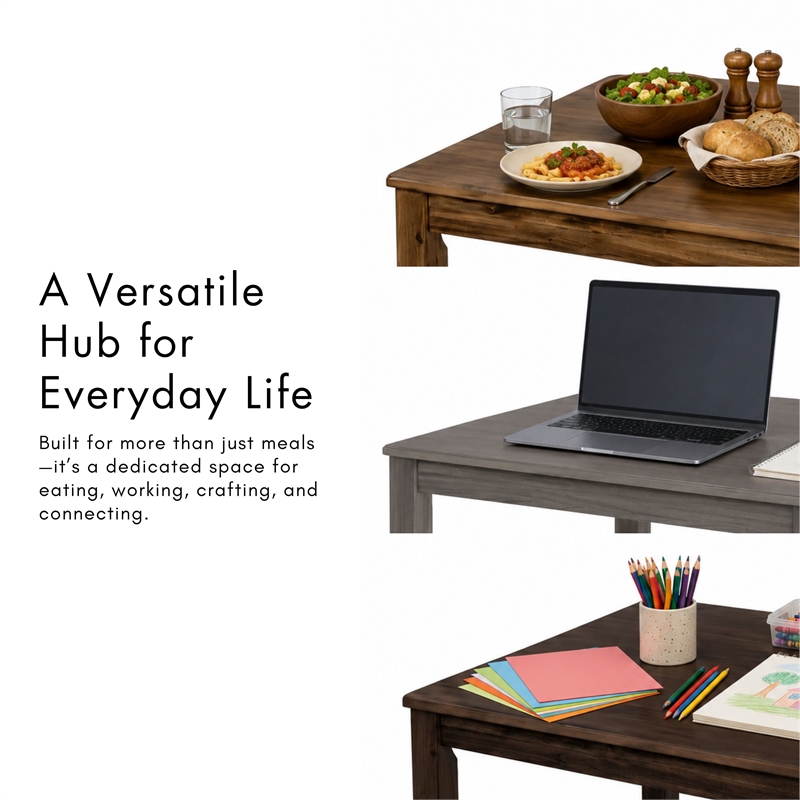 Furniture of America Haarven Wood 5-Piece Dining Table Set in Espresso