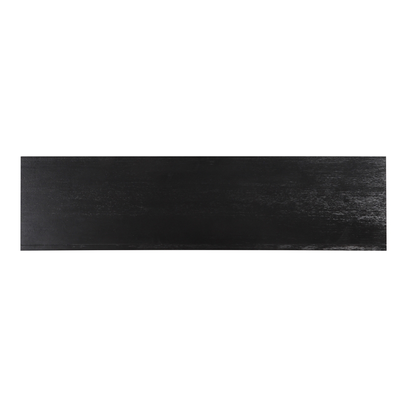 Furniture of America Sarai Wood 60-inch TV Stand with Fireplace in Black