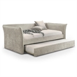 Furniture of America Liovet Fabric and Wood Twin Daybed with Trundle in Beige