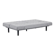 Furniture of America Sunith Fabric and Wood Futon Sofa Bed in Light Gray