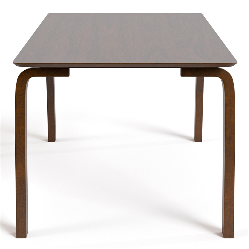 Furniture of America Senoil Boucle Fabric 5-Piece Dining Table Set in Walnut
