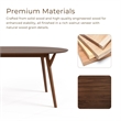 Furniture of America Vivendel Wood 7-Piece Dining Table Set in Walnut