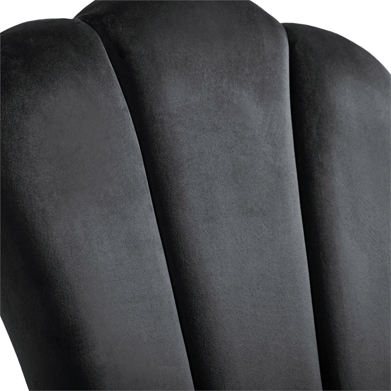 Furniture of America Seabliss Wood and Fabric Side Chairs in Black (Set of 2)