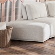 Furniture of America Tatiana Chenille Trapezoid Ottoman in White