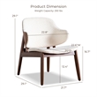 Furniture of America Callum 2-Piece Side Table and Boucle Fabric Chair in Walnut