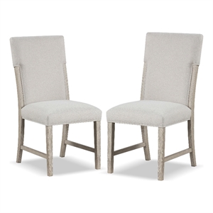 Furniture of America Westely Wood and Upholster Natural Side Chairs (Set of 2)