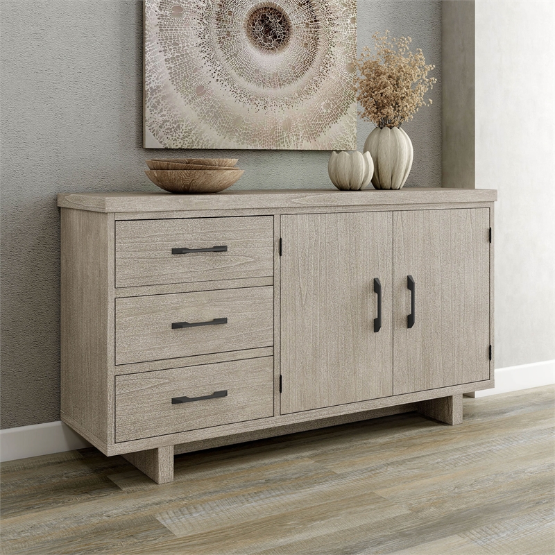 Furniture of America Westely Wood Multi-Storage Server in Natural