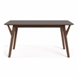 Furniture of America Beck Fabric and Wood 5-Piece Dining Table Set in Walnut