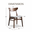 Furniture of America Beck Fabric and Wood 5-Piece Dining Table Set in Walnut