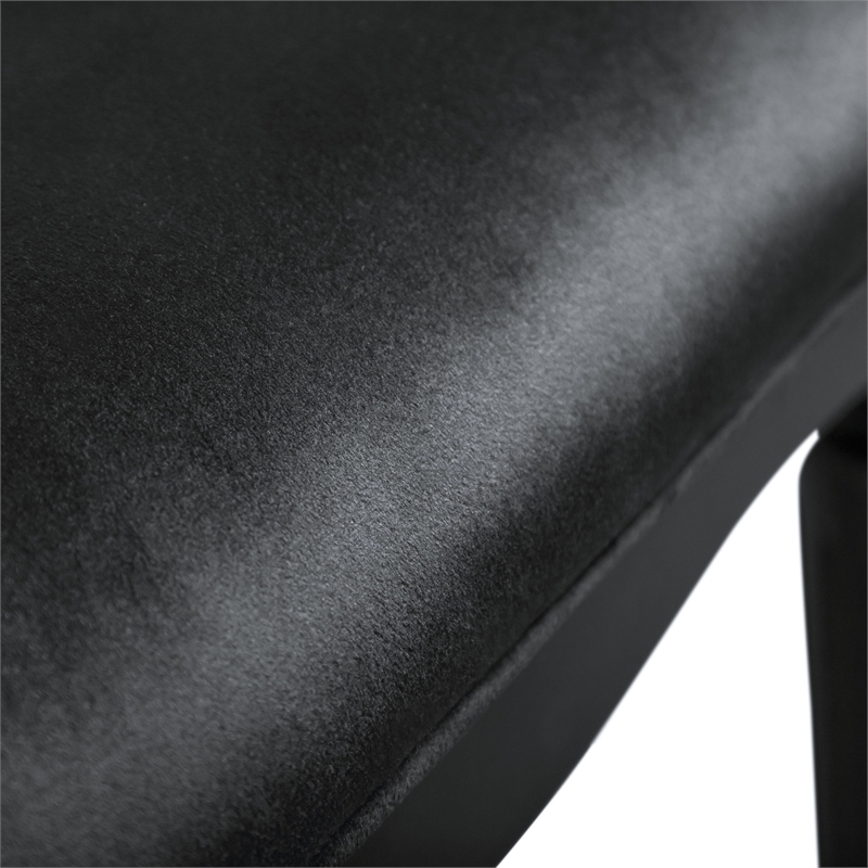 Furniture of America Seabliss Fabric and Wood 7-Piece Dining Table Set in Black