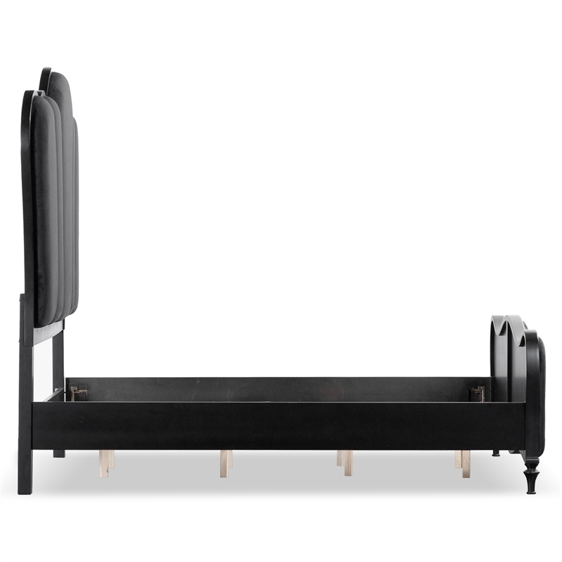 Furniture of America Seabliss Wood King 3-Piece Bedroom Set in Black