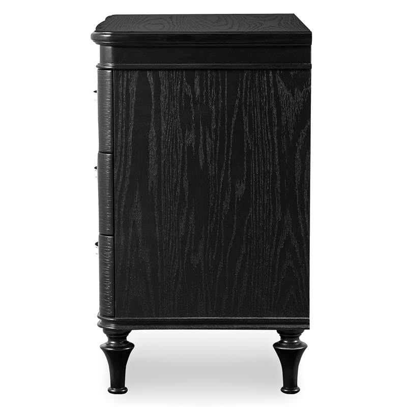 Furniture of America Seabliss Wood King 3-Piece Bedroom Set in Black