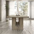 Furniture of America Selyra Wood Trestle Dining Table in White
