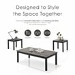 Furniture of America Isime Wood 3-Piece Coffee Table Set in Gray