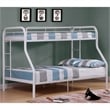 Furniture of America Imara Mattress Ready Metal Twin over Full White Bunk Bed
