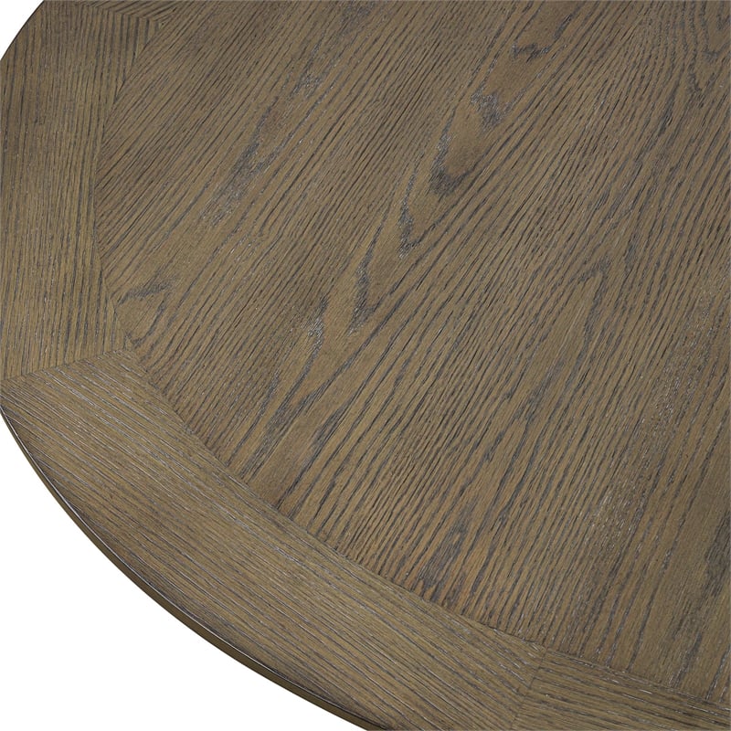Furniture of America Vrusales Wood Oval Extendable Dining Table in Oak