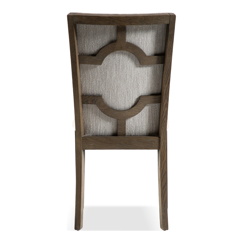 Furniture of America Vrusales Wood and Upholstered Side Chairs in Oak (Set of 2)