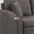 Furniture of America Eulalie Gray Fabric Sleeper Sofa with Cup Holders