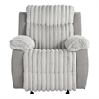 Furniture of America Esmalt Fabric Manual Glider Recliner in Gray
