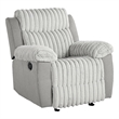 Furniture of America Esmalt Fabric Manual Glider Recliner in Gray
