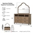 Furniture of America Weile Wood King 6-Piece Bedroom Set in Oak