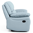 Furniture of America Sorin Blue Leather Match Manual Reclining Sofa