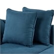 Furniture of America Osric Blue Fabric Chair with Pull-Out Bed and Pillows