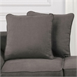 Furniture of America Osric Gray Fabric Chair with Pull-Out Bed and Pillows