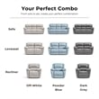 Furniture of America Sorin White Leather 2-Piece Manual Reclining Sofa Set