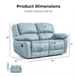 Furniture of America Sorin White Leather 3-Piece Manual Reclining Sofa Set