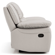 Furniture of America Sorin Antique White Leather Match Manual Reclining Sofa