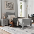 Furniture of America Toni Wood 3-Piece Twin Bedroom Set in Gray