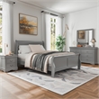 Furniture of America Toni Wood 4-Piece Queen Bedroom Set in Gray