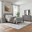 Furniture of America Toni Wood 4-Piece Full Bedroom Set in Gray