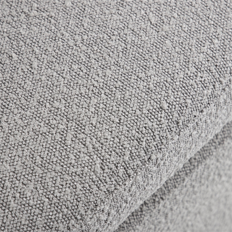 Furniture of America Mortimer Boucle Fabric Swivel Gray Side Chair with Casters