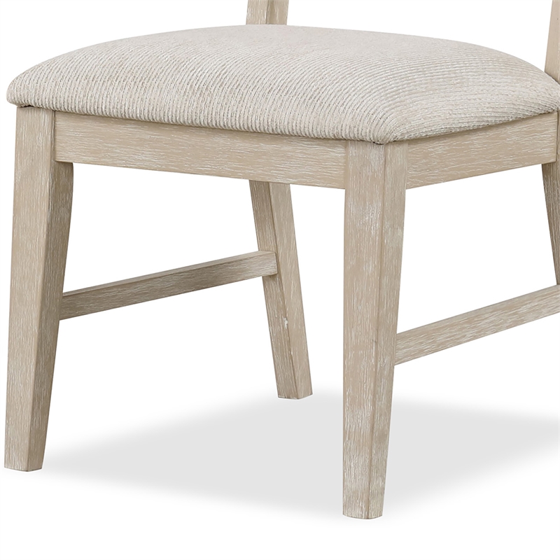 Furniture of America Don Fabric Upholstered Side Chairs in Oak (Set of 2)