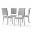Furniture of America Fagan Fabric Upholstered Side Chairs in Gray (Set of 4)