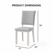 Furniture of America Fagan Fabric Upholstered Side Chairs in Gray (Set of 4)