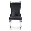 Furniture of America Balast Velvet Upholstered Side Chairs in Black (Set of 2)