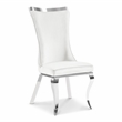 Furniture of America Balast Velvet Upholstered Side Chairs in White (Set of 2)