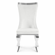 Furniture of America Balast Velvet Upholstered Side Chairs in White (Set of 2)
