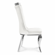Furniture of America Balast Velvet Upholstered Side Chairs in White (Set of 2)