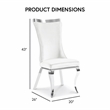 Furniture of America Balast Velvet Upholstered Side Chairs in White (Set of 2)