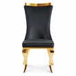 Furniture of America Balast Velvet Upholstered Side Chairs in Black (Set of 2)
