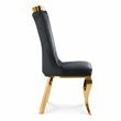 Furniture of America Balast Velvet Upholstered Side Chairs in Black (Set of 2)