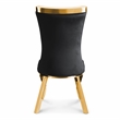 Furniture of America Balast Velvet Upholstered Side Chairs in Black (Set of 2)