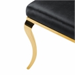 Furniture of America Balast Velvet Upholstered Side Chairs in Black (Set of 2)